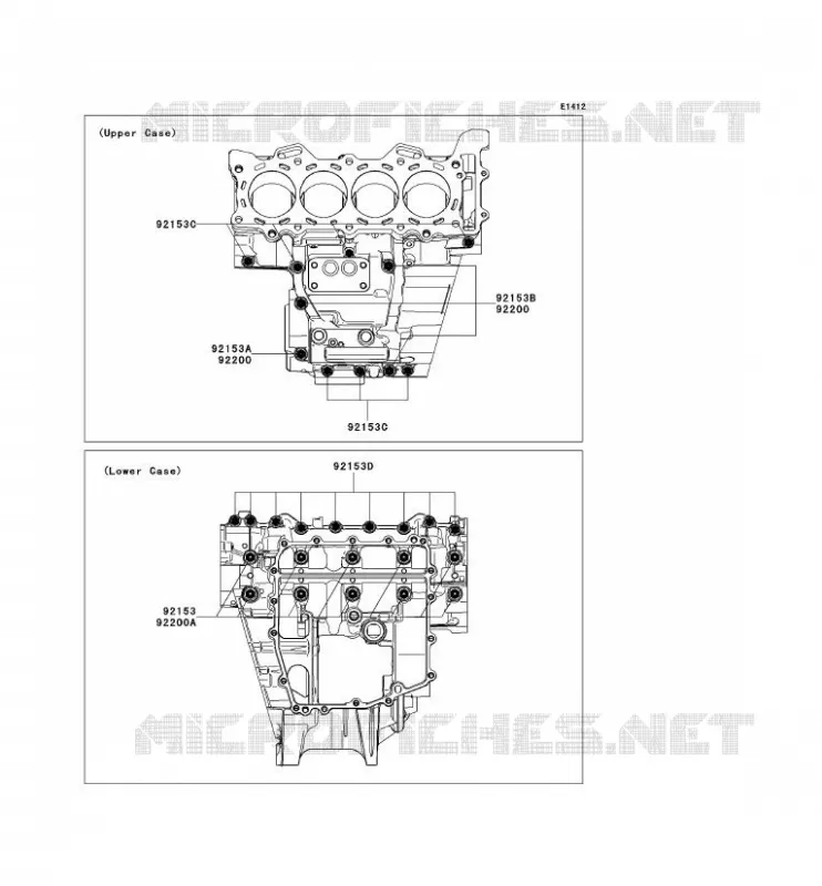 CRANKCASE BOLT Kawasaki MOTOS 600 2011 NINJA ZX-6R  ZX600RBF