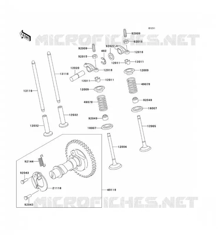 VALVE - CAMSHAFT Kawasaki SSV 300 2004 MULE 550  KAF300-C7