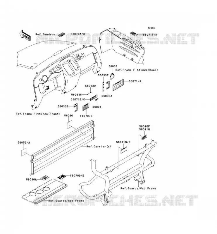 LABELS Kawasaki SSV 400 2012 MULE 610 4X4  KAF400ACF