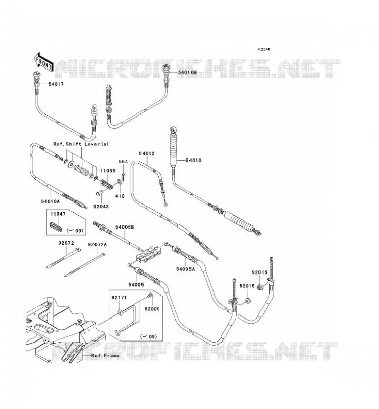 CABLES Kawasaki SSV 400 2006 MULE 600  KAF400B6F