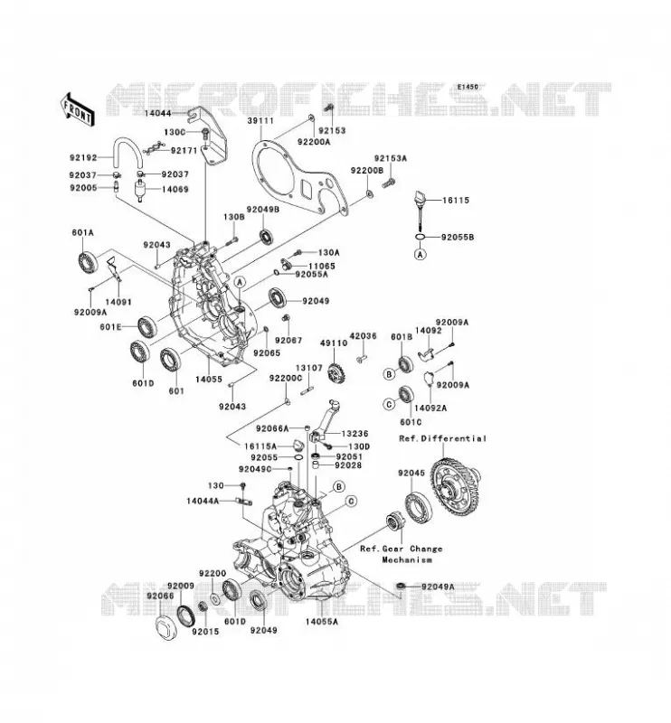DRIVE SHAFT - FINAL GEAR Kawasaki SSV 400 2013 MULE 600  KAF400BDF