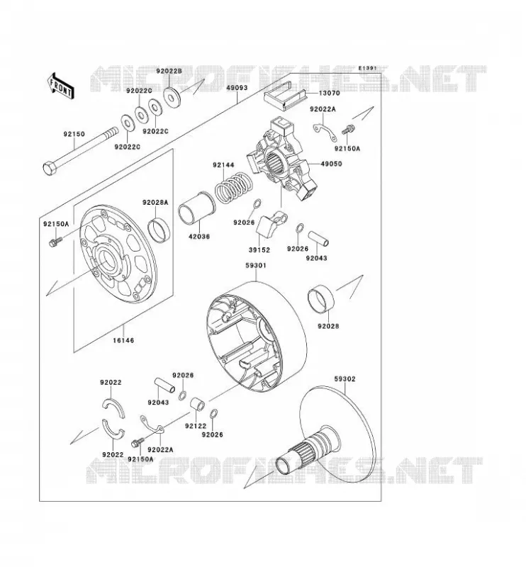 DRIVE CONVERTER Kawasaki SSV 620 no_year MULE 2510  KAF620-A3
