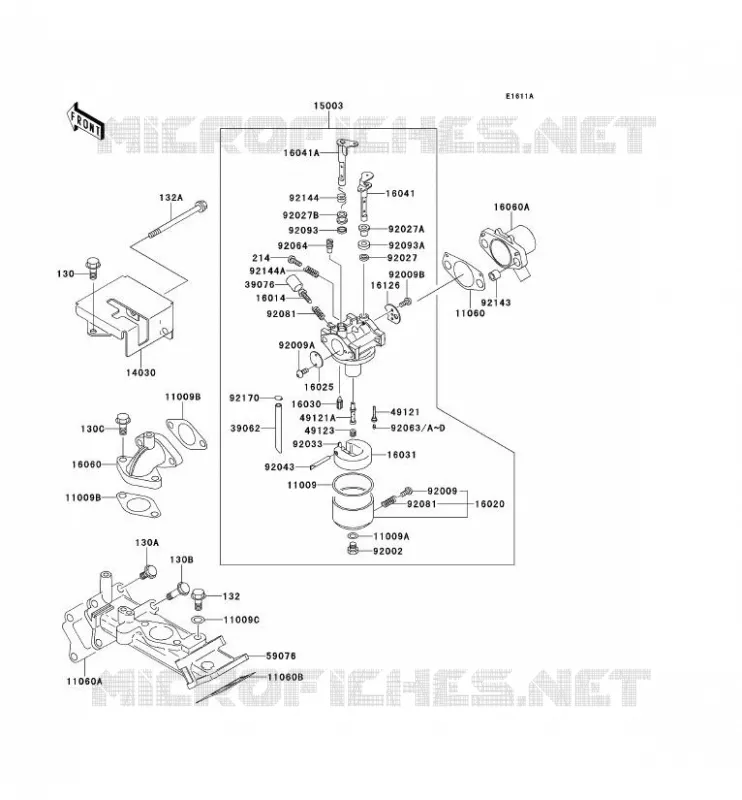 CARBURETOR(AF620A-509265-) Kawasaki SSV 620 no_year MULE 2510  KAF620-A5