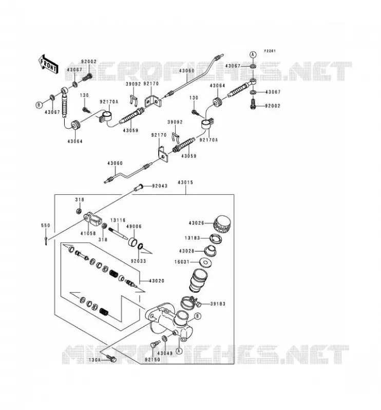 MASTER CYLINDER Kawasaki SSV 620 2000 MULE 2510  KAF620-A6