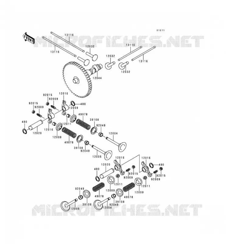 VALVE - CAMSHAFT Kawasaki SSV 620 2000 MULE 2510  KAF620-A6