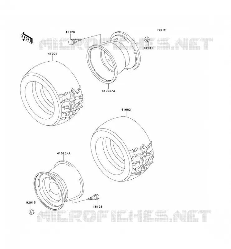 WHEELS - TIRES Kawasaki SSV 620 no_year MULE 2500  KAF620-C2
