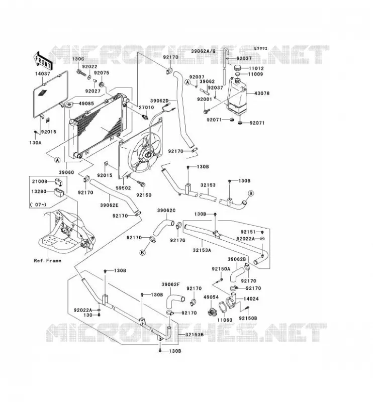 RADIATOR Kawasaki SSV 620 2007 MULE 3000  KAF620G7F