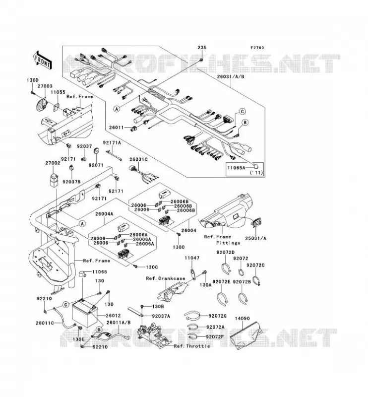 CHASSIS ELECTRICAL EQUIPMENT Kawasaki SSV 620 2009 MULE 4000  KAF620P9F