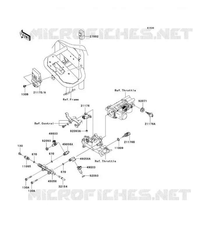 FUEL INJECTION Kawasaki SSV 620 2010 MULE 4010 TRANS 4X4  KAF620RAF
