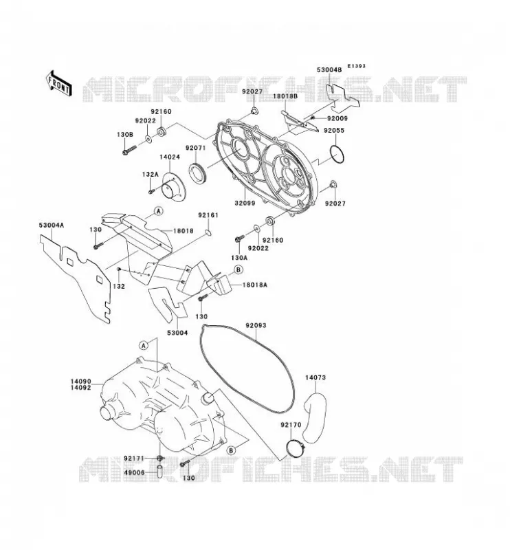 CONVERTER COVER Kawasaki SSV 620 2009 MULE 4010 TRANS 4X4  KAF620S9F