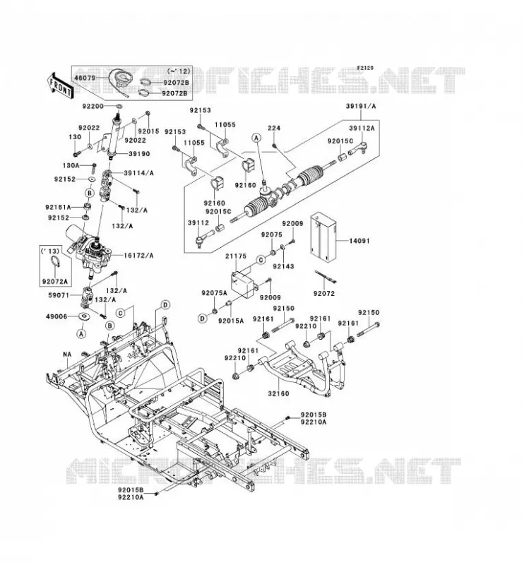 CHASSIS Kawasaki SSV 950 2009 MULE 4010 TRANS 4X4 DIESEL  KAF950G9F