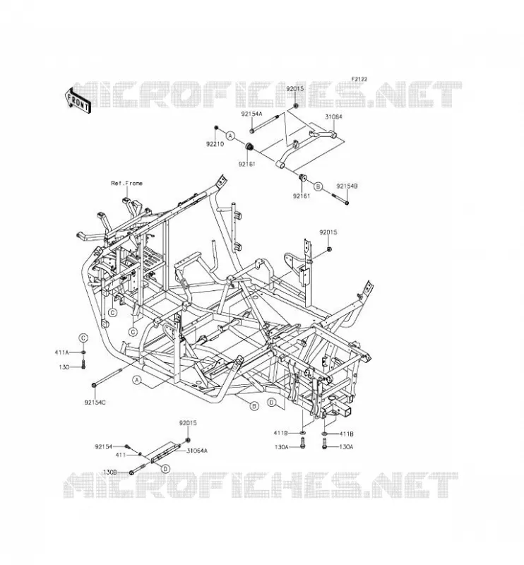 ENGINE MOUNT Kawasaki SSV 800 2014 TERYX  KRF800DEF