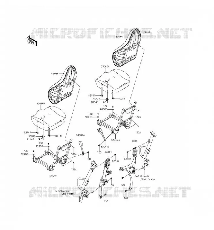 SEAT Kawasaki SSV 800 2014 TERYX  KRF800DEF