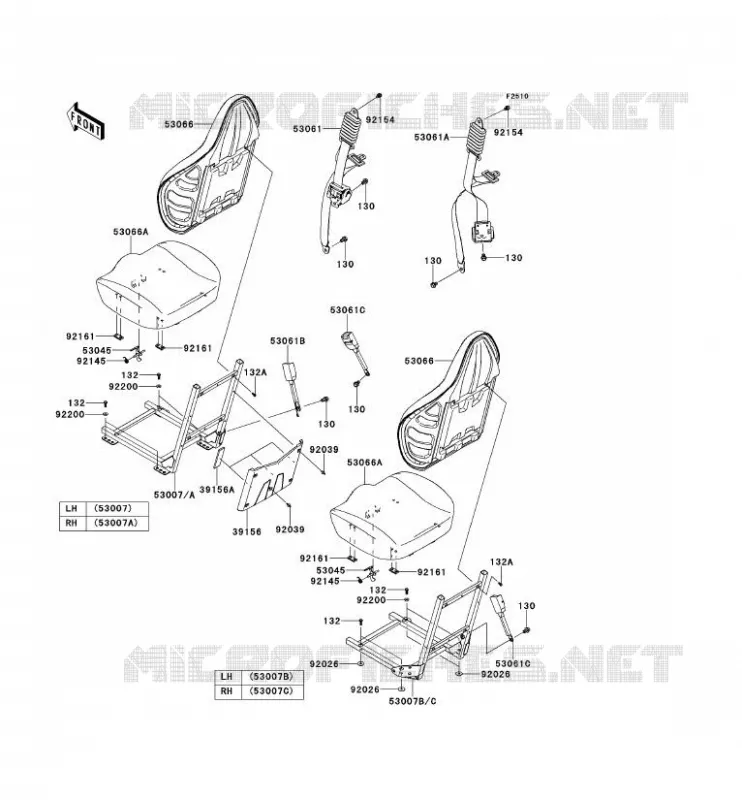 SEAT Kawasaki SSV 800 2014 TERYX 4  KRT800BEF