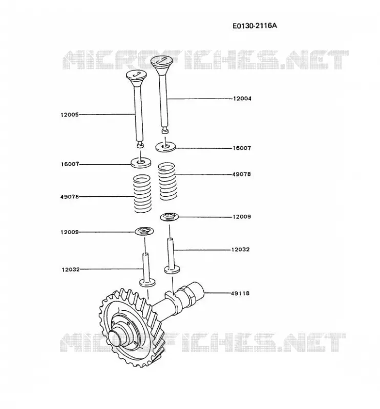 VALVE - CAMSHAFT Kawasaki Generateur GA GAH20A GA3200A  GAH20A-DS53
