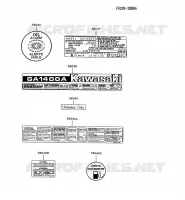 LABELS for Kawasaki GA1400A
