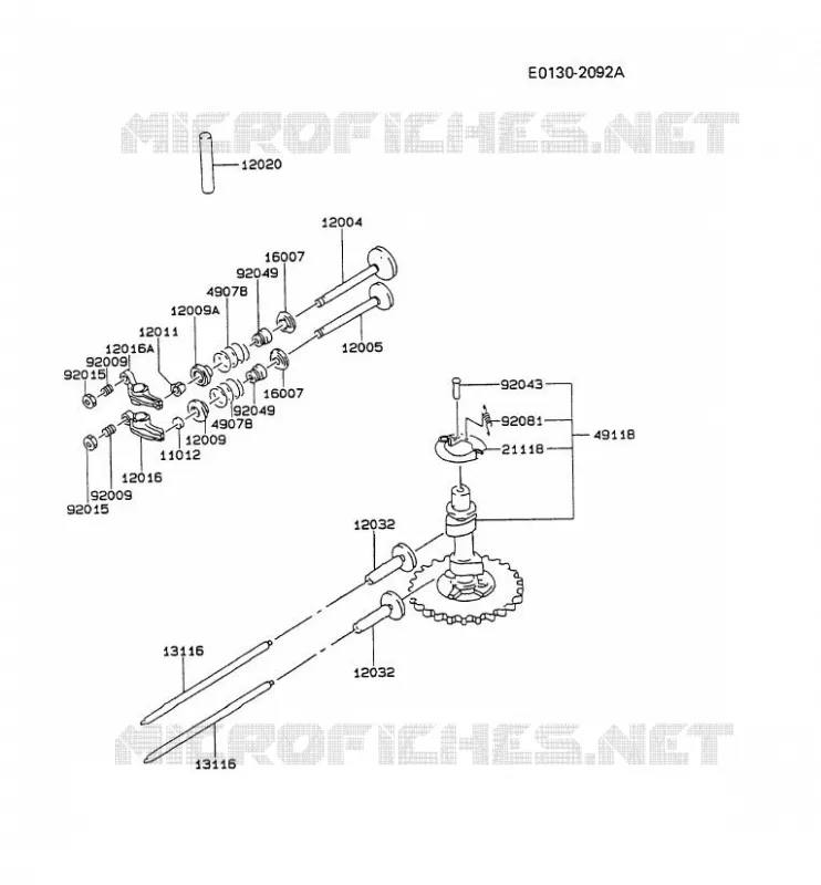 VALVE - CAMSHAFT Kawasaki Petits Moteurs FC FC420V FC MOTORS  FC420V-AS10