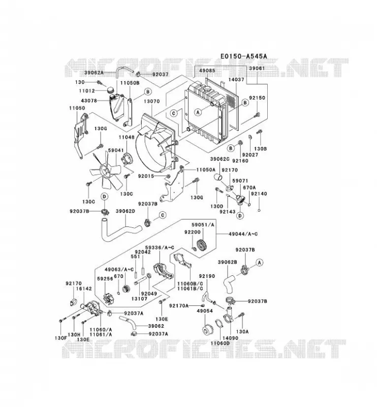 COOLING Kawasaki Petits Moteurs FD FD501D FD MOTORS  FD501D-BS00