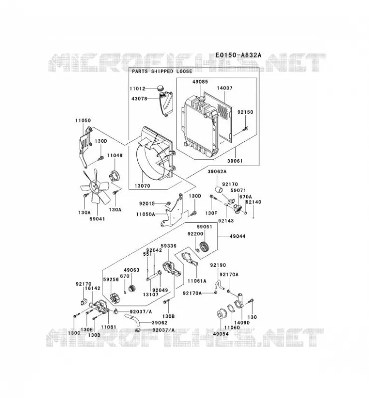 COOLING Kawasaki Petits Moteurs FD FD501D FD MOTORS  FD501D-FB00