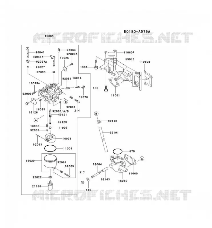CARBURETOR Kawasaki Petits Moteurs FD FD611V FD MOTORS  FD611V-BS02