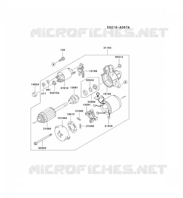 STARTER MOTOR Kawasaki Petits Moteurs FD FD661D FD MOTORS  FD661D-AS07