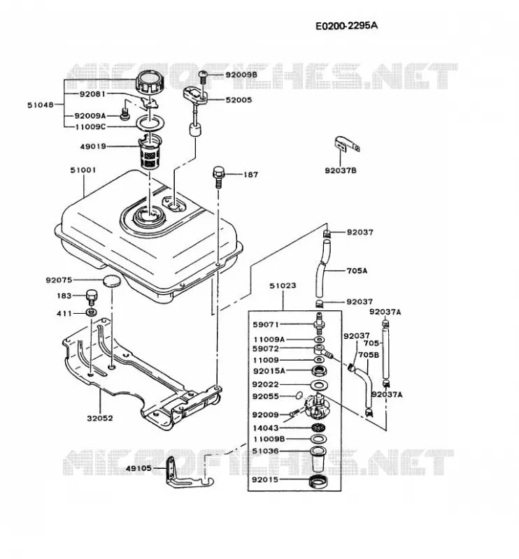FUEL TANK Kawasaki Petits Moteurs FG FG200G FG MOTORS  FG200G-AE61