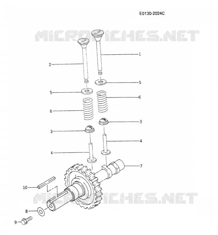 VALVE - CAMSHAFT Kawasaki Petits Moteurs FG FG270G FG MOTORS  FG270G-AB07