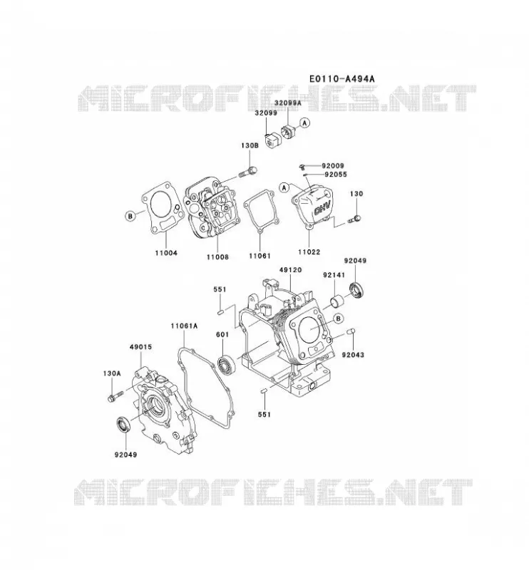 CYLINDER HEAD/CRANKCASE Kawasaki Petits Moteurs FJ FJ100D FJ MOTORS  FJ100D-CS00