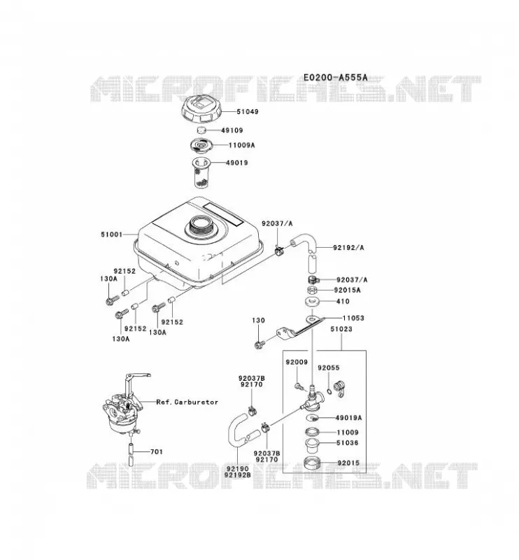FUEL TANK Kawasaki Petits Moteurs FJ FJ100D FJ MOTORS  FJ100D-CS00