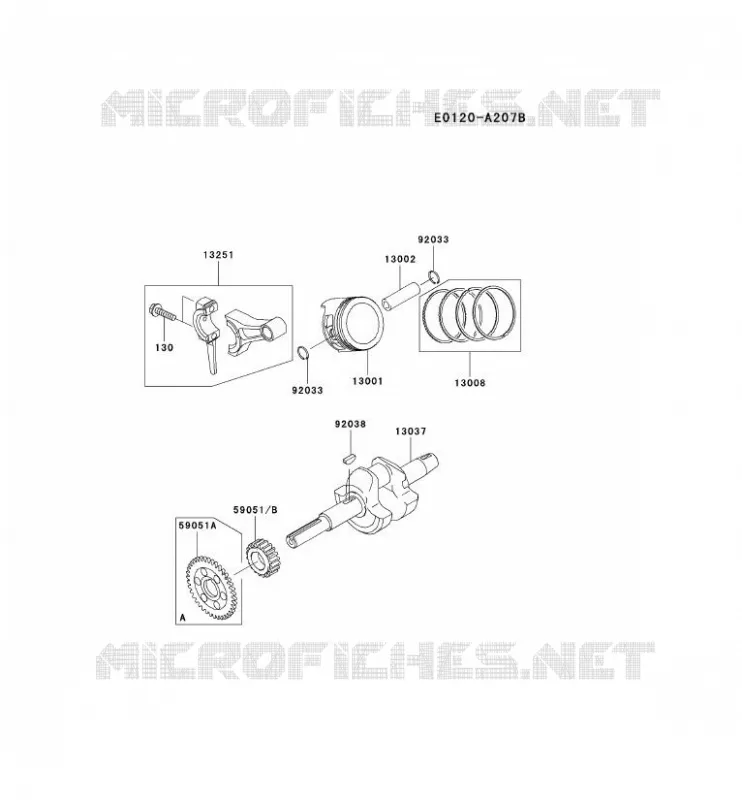 PISTON/CRANKSHAFT Kawasaki Petits Moteurs FJ FJ100D FJ MOTORS  FJ100D-CS00