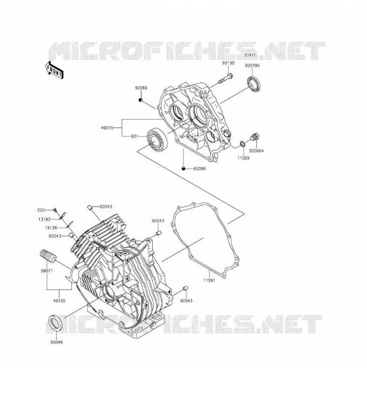 CRANKCASE(S) Kawasaki SSV 400 2016 MULE 610 4X4  KAF400AGF