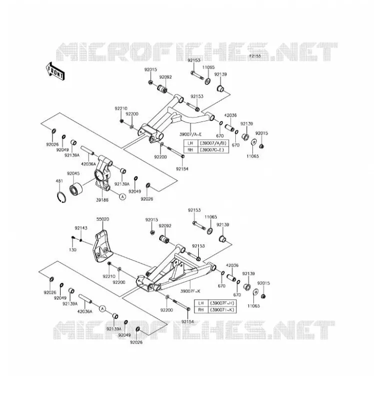 REAR SUSPENSION Kawasaki SSV 800 2017 TERYX 4 LE  KRT800GHF