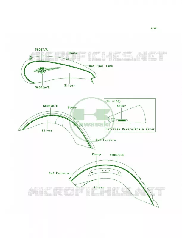 Decals Kawasaki MOTOS 2000 2006 Vulcan 2000  VN2000A6F