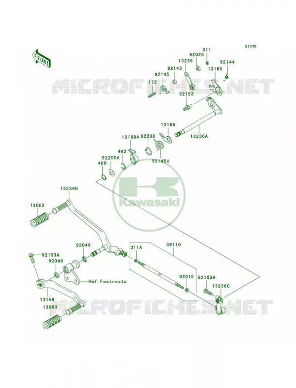 Gear Change Mechanism Kawasaki MOTOS 2000 2006 Vulcan 2000  VN2000A6F