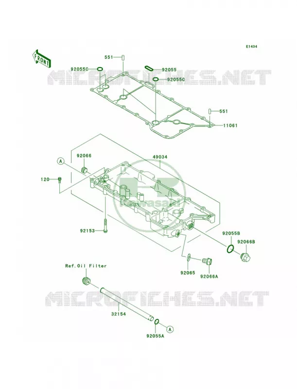 Oil Pan Kawasaki MOTOS 2000 2006 Vulcan 2000  VN2000A6F