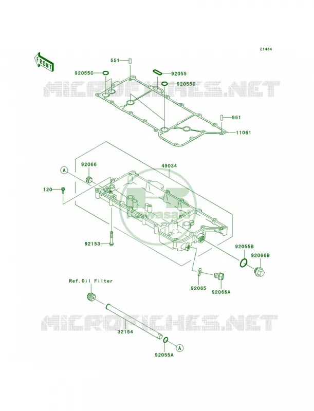 Oil Pan Kawasaki MOTOS 2000 2005 Vulcan 2000  VN2000-A2