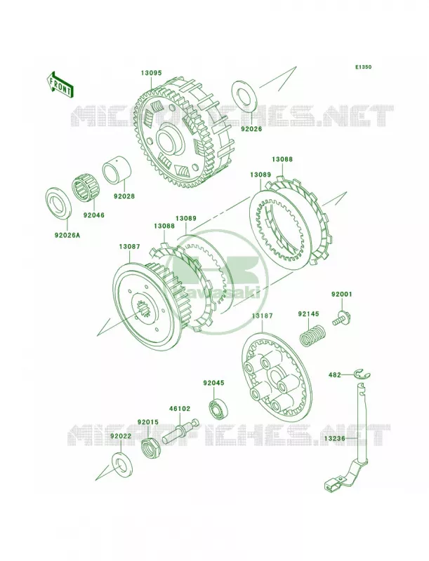 Clutch Kawasaki MOTOS 800 2005 Vulcan 800  VN800-A11