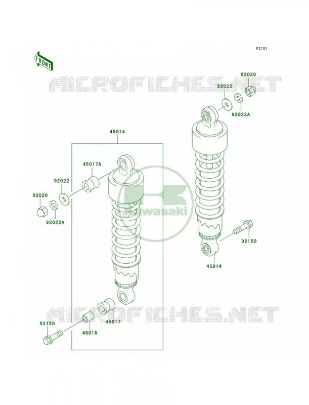SuspensionShock Absorber Kawasaki MOTOS 125 2003 Eliminator 125  BN125-A6