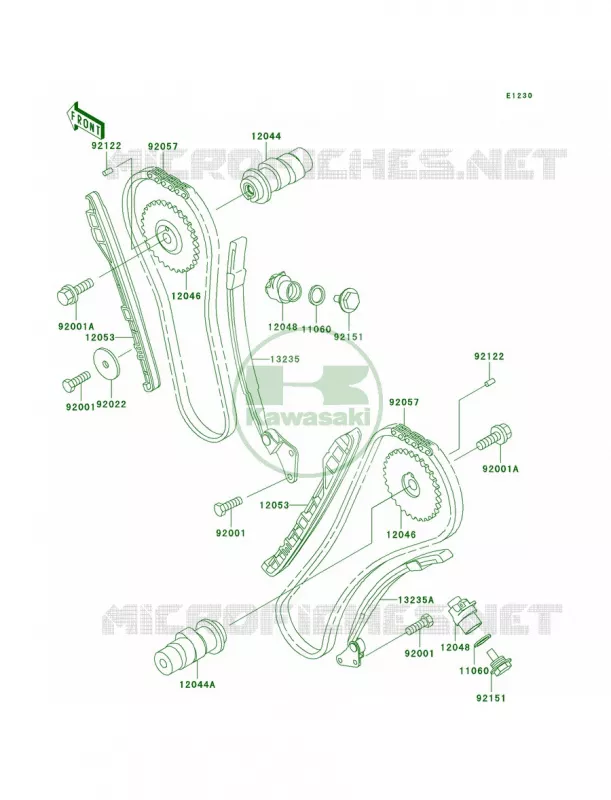 CamshaftsTensioner Kawasaki MOTOS 800 2003 Vulcan 800  VN800-A9