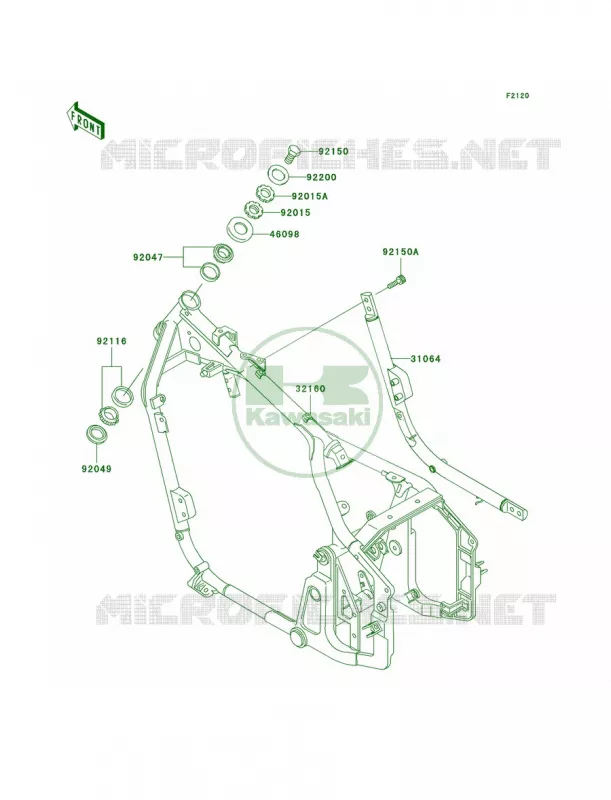 Frame Kawasaki MOTOS 800 2001 Vulcan 800  VN800-A7