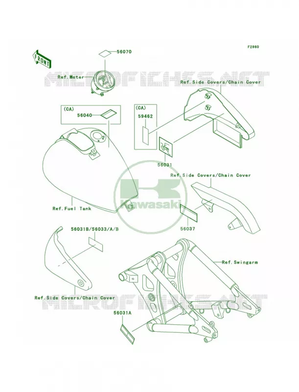 Labels Kawasaki MOTOS 800 2001 Vulcan 800  VN800-A7