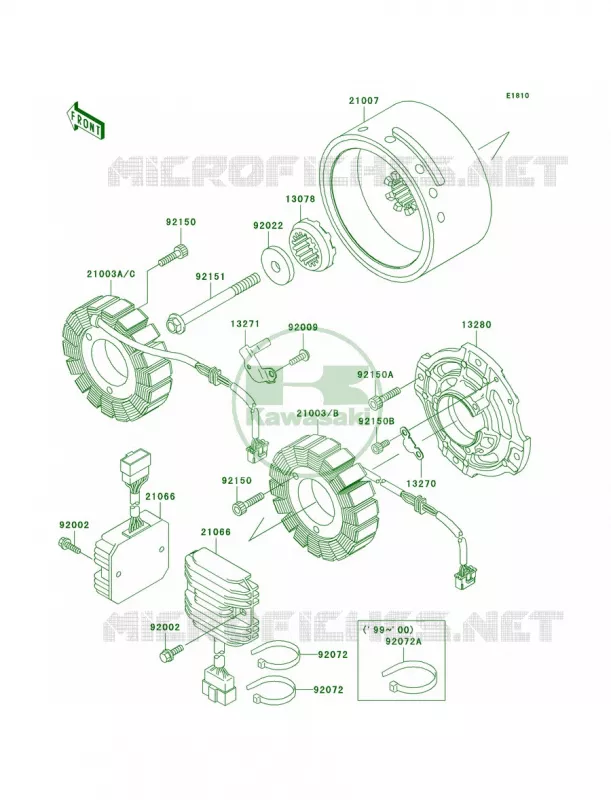 Generator Kawasaki MOTOS 1500 2000 Vulcan 1500 Classic  VN1500-E3