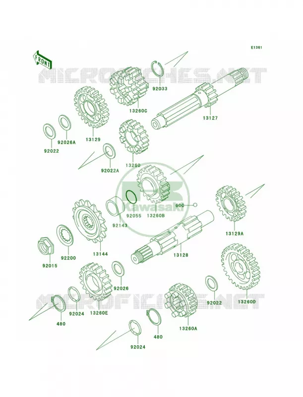 Transmission Kawasaki MOTOS 800 1999 Vulcan 800 Classic  VN800-B4