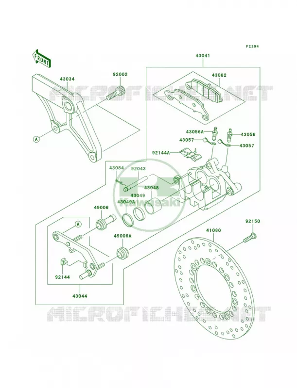 Rear Brake Kawasaki MOTOS 800 1999 Vulcan 800 Drifter  VN800-C1