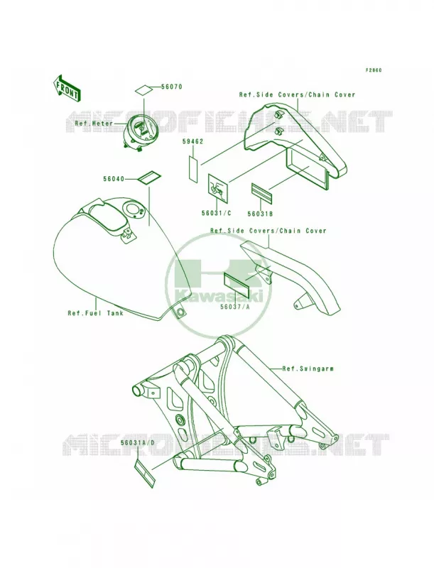 Labels Kawasaki MOTOS 800 1997 Vulcan 800  VN800-A3