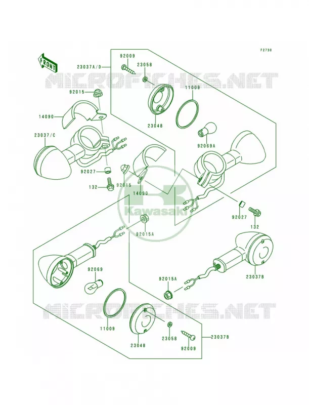 Turn Signals Kawasaki MOTOS 800 1996 Vulcan 800  VN800-A2