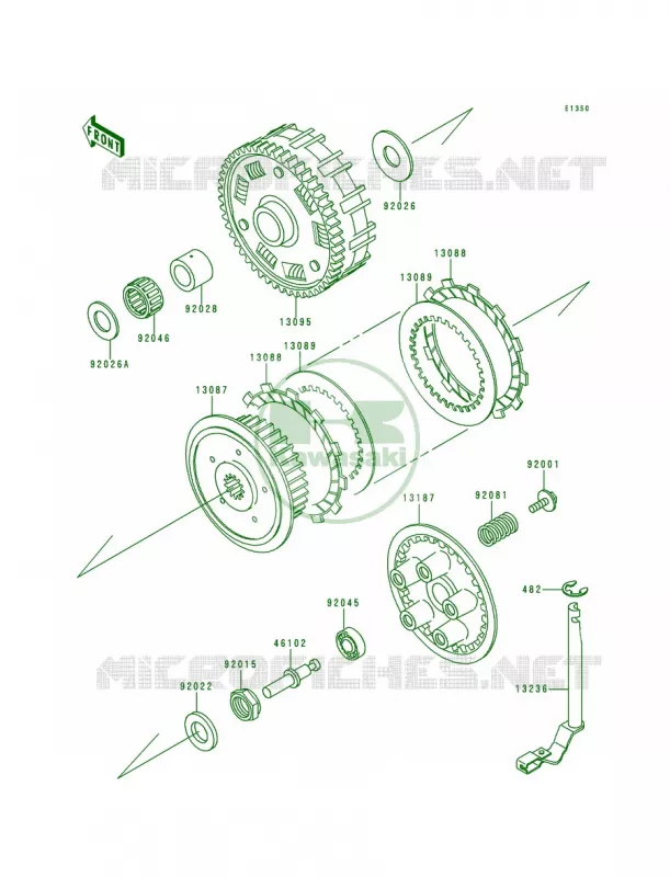 Clutch Kawasaki MOTOS 800 1995 Vulcan 800  VN800-A1
