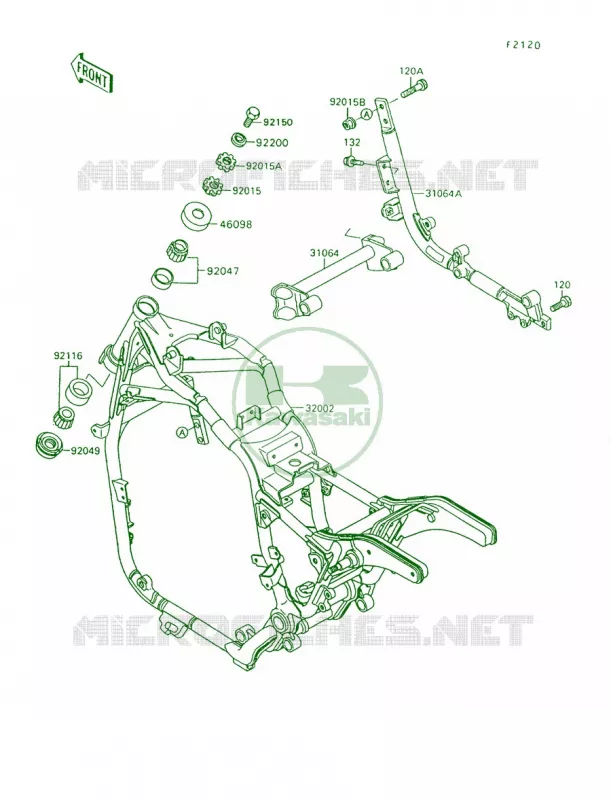 Frame Kawasaki MOTOS 1500 1994 Vulcan 88  VN1500-A8