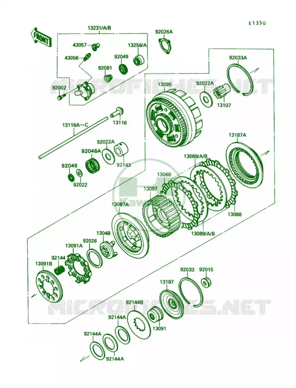 Clutch Kawasaki MOTOS 1500 1991 Vulcan 88  VN1500-A5