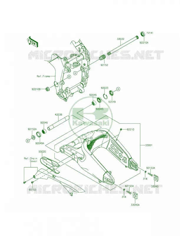 Swingarm Kawasaki MOTOS 636 2015 Ninja ZX-6R  ZX636FFF